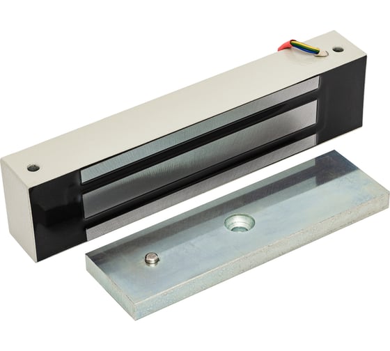 Изображение товара Электромагнитный замок ACCORDTEC ML-400K-2 с уголком, цвет серый, усилие удержания 400 кг, цвет серый RAL 7032, комплектация: с уголком AT-15851