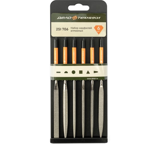 Изображение товара Набор надфилей алмазных Дело Техники 6 шт 251706