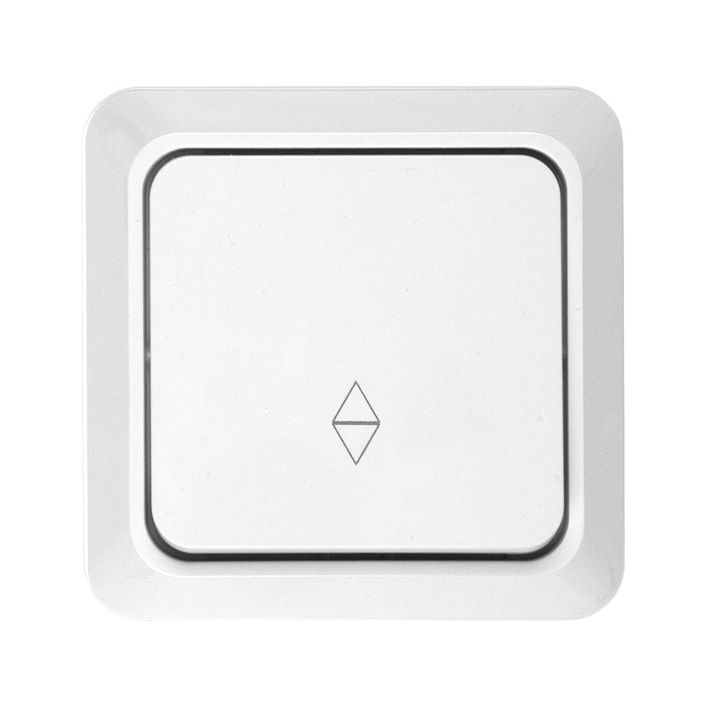 Изображение товара Выключатель одноклавишный накладной IP20 серия Альфа 10А 250В белый