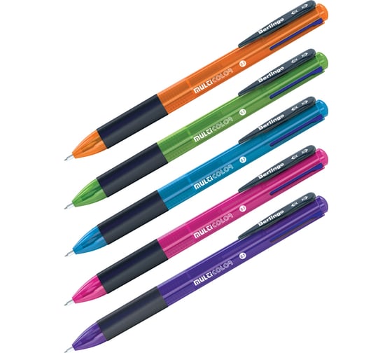 Изображение товара Автоматическая шариковая ручка BERLINGO Multicolor 4 цвета, 0.7 мм, ассорти CBm_07180