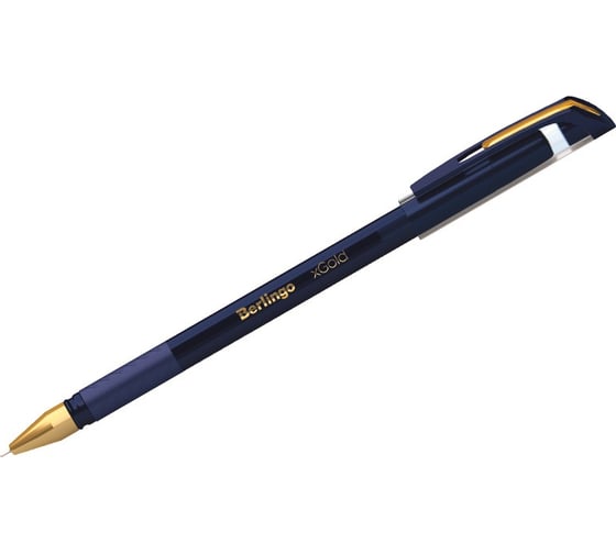 Изображение товара Шариковая ручка BERLINGO xGold синяя, 0.7 мм, игольчатый стержень, грип CBp_07500
