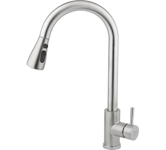 Изображение товара Смеситель для кухни AQUEDUC 345328 одноручков. выдвиж. излив нерж. сталь /20 ЭК000145328