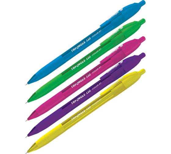 Изображение товара Набор ручек шариковых автоматических Berlingo 12 шт. в упаковке, "Triangle 110 RT Color" синяя, 0,7мм, трехгр. CBm_07120