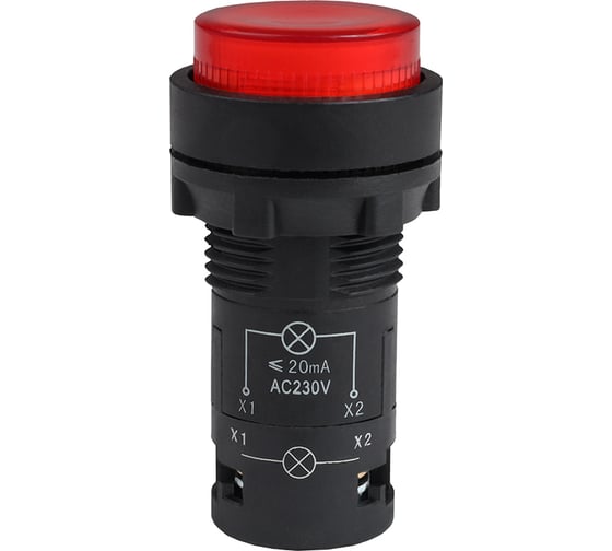 Изображение товара Кнопка с подсветкой КЭАЗ OptiSignal Compact D22 C7-PL-M410 красная 1НО 230 В AC XB7NW34M1 -10шт 362101
