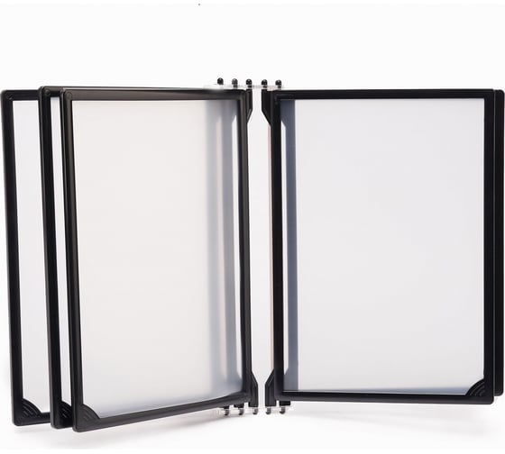 Изображение товара Настенная перекидная система Контур Лайн 5 отделений, А4, черная 08FB0331