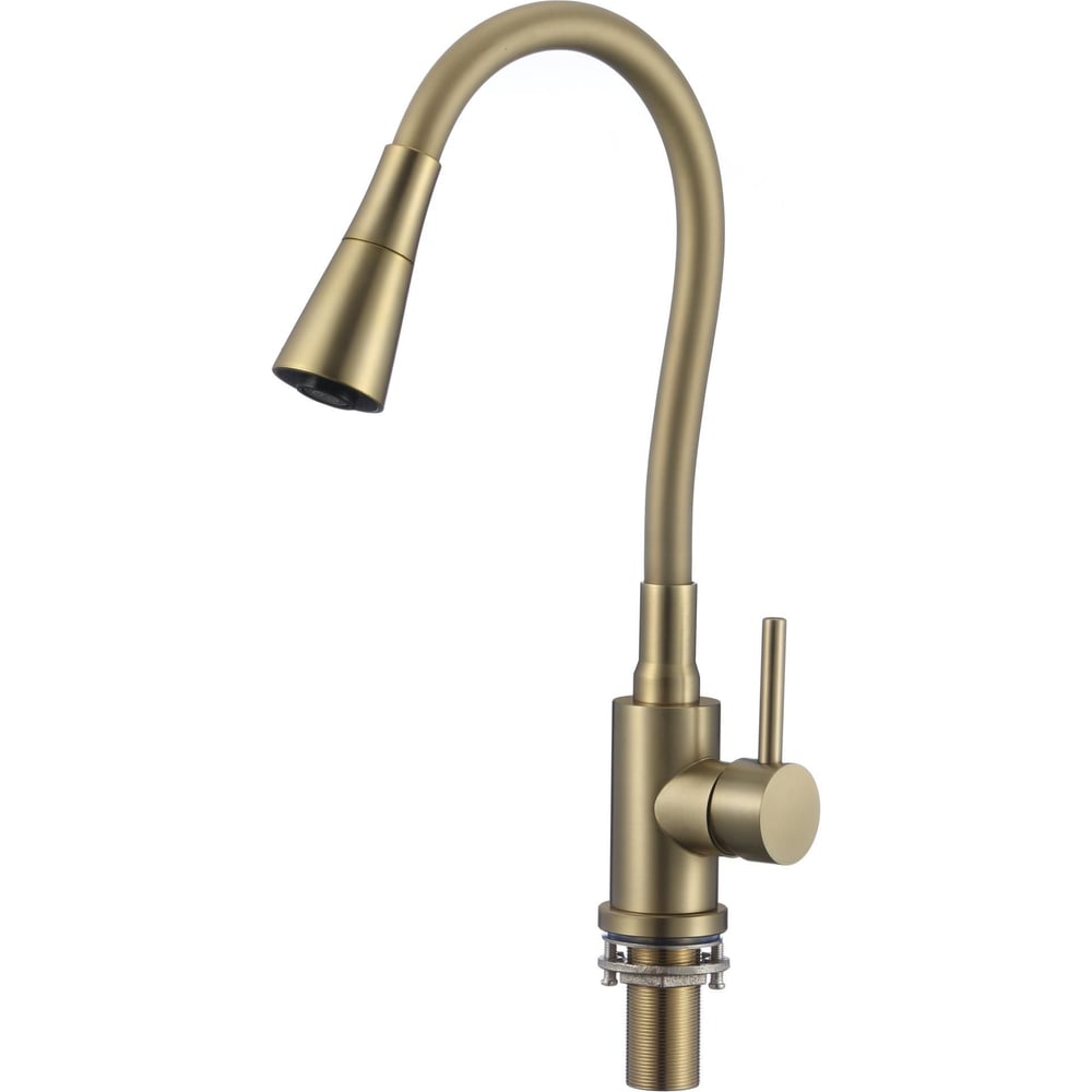 Изображение товара Смеситель для кухни Savol S-3002CM-07 с поворотным изливом и золоченым покрытием