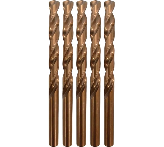 Изображение товара Сверло по металлу Р6М5К5 ИНСТРУМЕНТ - ЦЕНТР 12 мм, 5 шт 3636-5