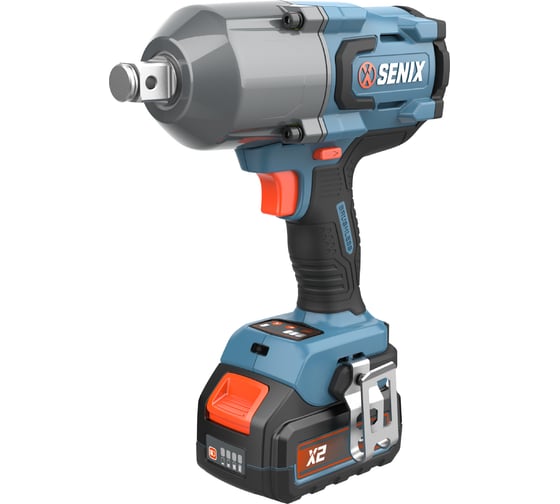 Изображение товара Импульсный гайковерт SENIX X2 20В 1/2'', 1350 Нм, акб 8Ач, зу 6А PDWX2-M4-EU