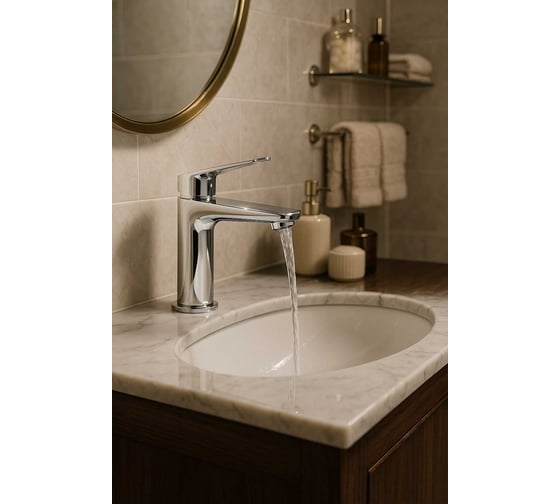 Изображение товара Смеситель для раковины, латунь, керамический картридж, хром OLIVE'S VIAR 28100VR