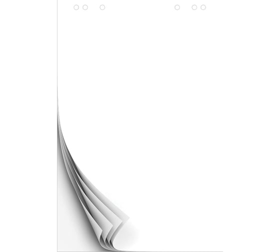 Изображение товара Блокнот для флипчарта OfficeSpace 67.5х98см, 50л, белый, 80г/м2, с перфорацией 257322