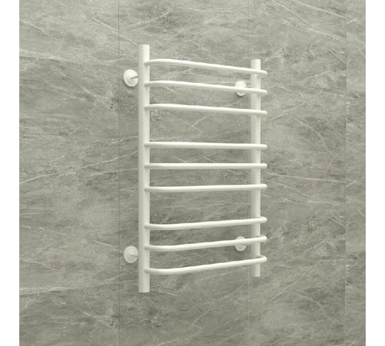 Изображение товара Полотенцесушитель стальной ТЕРМОДИЗАЙН U Steel, лесенка, W=500, H=800, 12 перекладин, 1/2в.р. бел.бархат TDUSt003WV