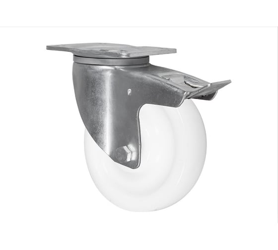 Изображение товара Колесная опора поворотная большегрузная Inford с тормозом и панелью, полиамидная E60 NNBX 200 SB10