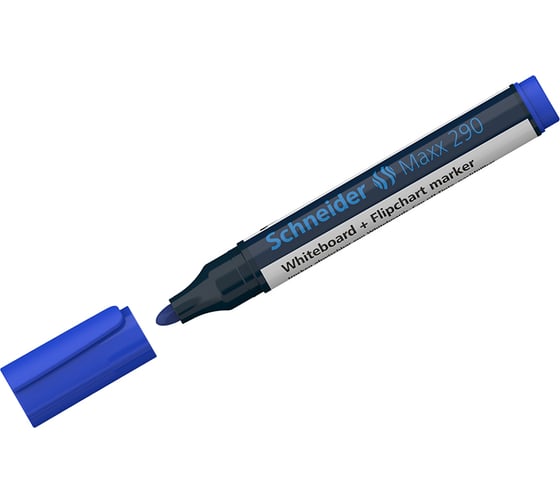 Изображение товара Маркер для белых досок и флипчартов Schneider Maxx 290 синий, пулевидный, 3 мм 129003