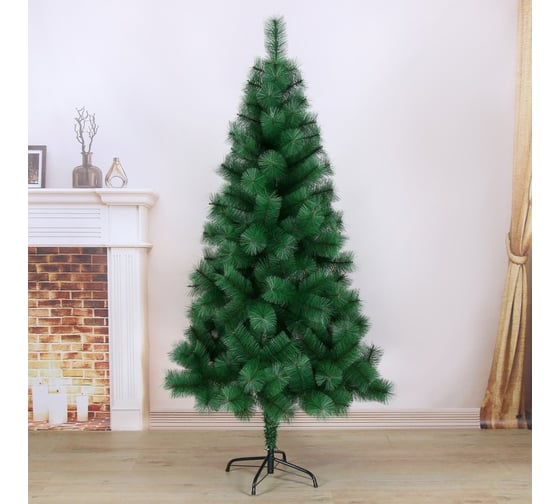 Изображение товара Кедр Зимнее волшебство зеленый, 180 см, d иголок 10 см, d нижнего яруса 102 см, 235 веток 701339