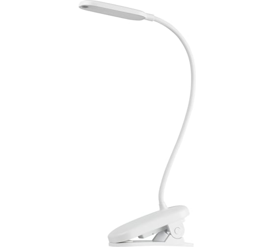Изображение товара Настольный светильник ЭРА NLED5256WW светодиодный аккумуляторный на прищепке белый Б0068589