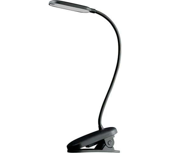 Изображение товара Настольный светильник ЭРА NLED5256WBK светодиодный аккумуляторный на прищепке черный Б0068549