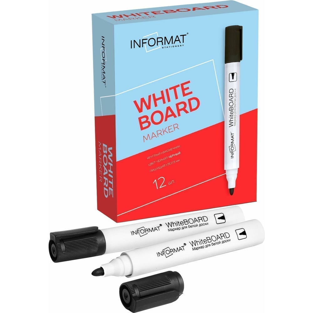 Изображение товара Маркер для белых досок INFORMAT BOARD 5 мм черный круглый WRR03K