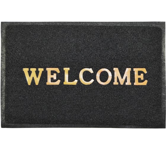 Изображение товара Придверный пористый коврик ComeForte Welcome 60х90 см черный WM-13