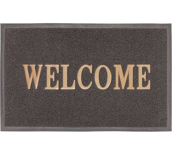 Изображение товара Придверный пористый коврик ComeForte Welcome 50х80 см серый WM-09