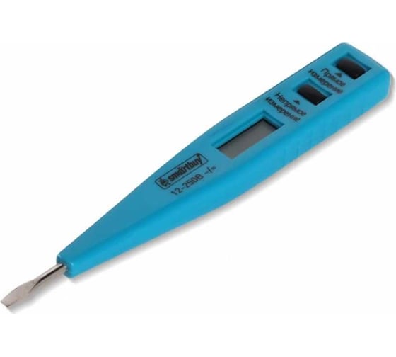 Изображение товара Индикаторная отвертка (пробник) Smartbuy 130 мм, до 250 В, шлицовая, ЖК дисплей:12, 36, 55, 110, 220 В, tools SBT-SCT-130LCD