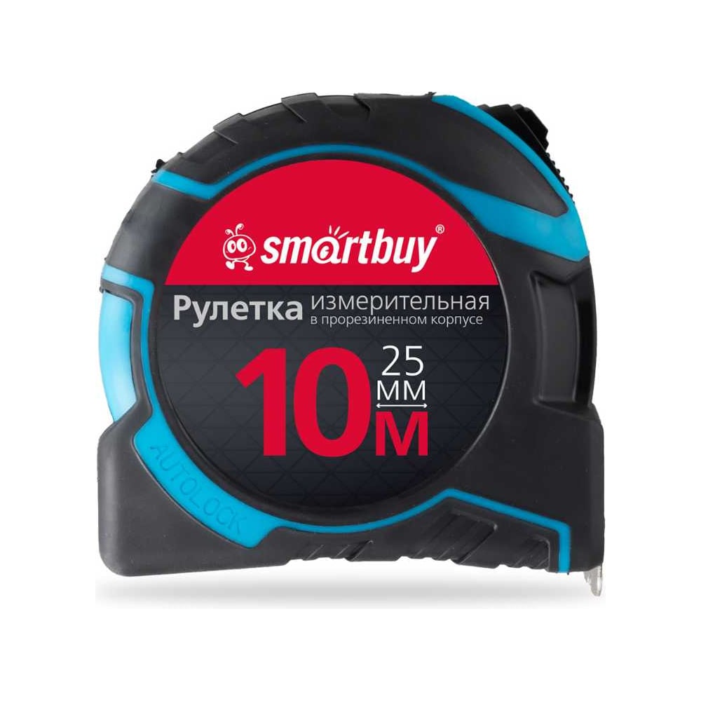 Изображение товара Рулетка измерительная Smartbuy 10м х 25мм прорезиненный корпус противоударная