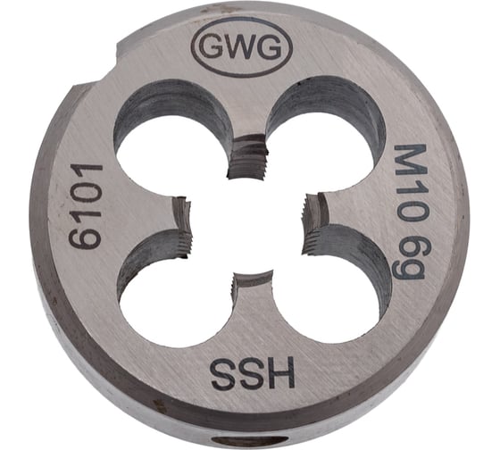 Изображение товара Плашка GWG 6101 М10 HSS B (производство Болгария) 110008