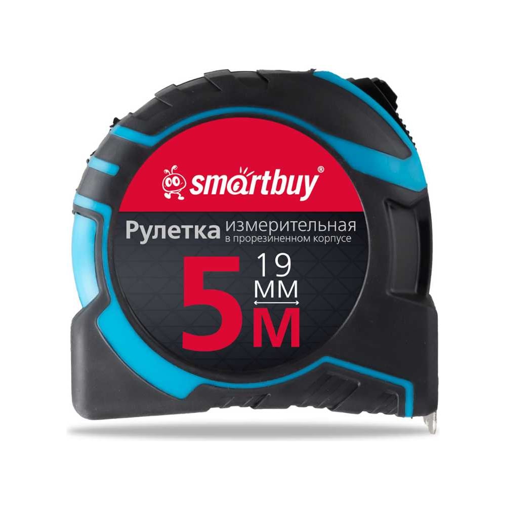 Изображение товара Рулетка измерительная Smartbuy 5мх19мм прорезиненный корпус ударопрочная