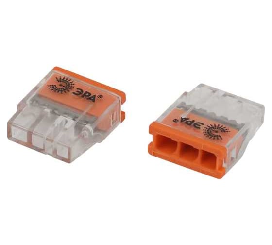 Изображение товара Клемма ЭРА NO225358 быстрозажимная 2273203 компактная 3-проводная 0.2-2.5 мм2 (упаковка 50 шт.) Б0067904