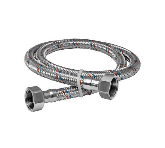 Изображение товара Подводка для воды ООО ПКФ Сварком 1,0м 1/2 гг нерж, оплетка полимер СанТех s048767