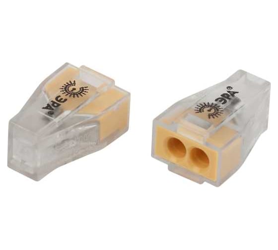 Изображение товара Клемма ЭРА NO225363 быстрозажимная 773602 прозрачная 2-проводная 0.75-4.0 мм2 (упаковка 50 шт.) Б0067890