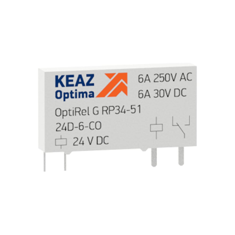 Изображение товара Промежуточное реле КЭАЗ OptiRel G RP34-51-60D-6-CO-S 6А IP51 модульное