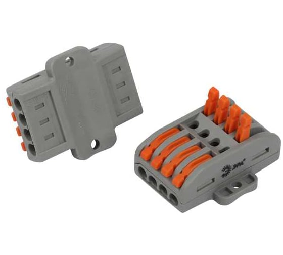 Изображение товара Клемма ЭРА NO-225400 проходная с монтажной площадкой 2222414Р с рычагами 4 полюса 0.08-2.5/4 мм2 (упаковка 10 шт) Б0067895