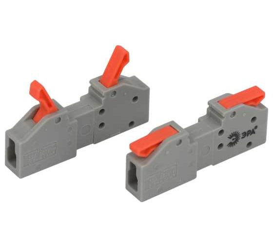 Изображение товара Клемма ЭРА NO-225402 проходная разъмная 2222411R с рычагами 1 полюс 0.08-2.5/4 мм2 (упаковка 20 шт.) Б0067946