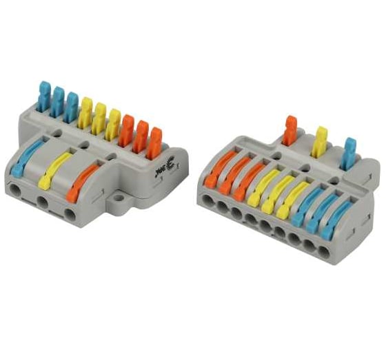 Изображение товара Клемма ЭРА NO225409 проходная разветвительная 2224139 с рычагами 3/9 полюсов 0.08-2.5/4 мм2 (упаковка 10 шт) Б0067958