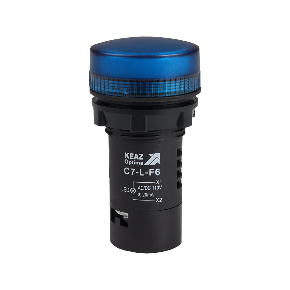 Изображение товара Светодиодная синяя лампа КЭАЗ C7-L-F6 110 В с винтовым монтажом IP65