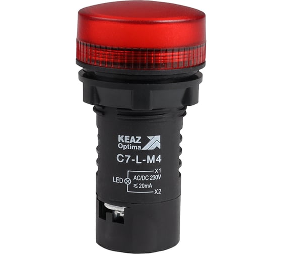Изображение товара Лампа светодиодная красная КЭАЗ C7-L-M4 230 В AC/DC XB7EV04MP 10шт 362160