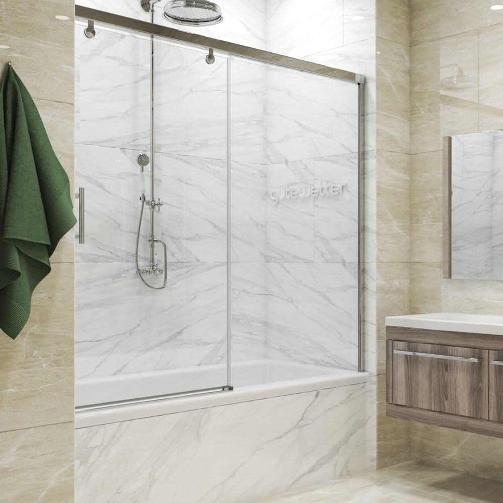 Изображение товара Шторка на ванну GuteWetter GWMPSLPR862 180x160 см, стекло закаленное