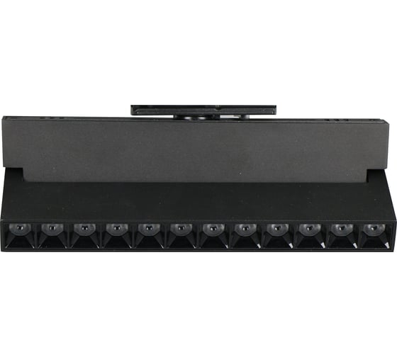 Изображение товара Светильник светодиодный линейный трековый truEnergy линзованный однофазный поворотный 6W L108мм алюминий черный 24032