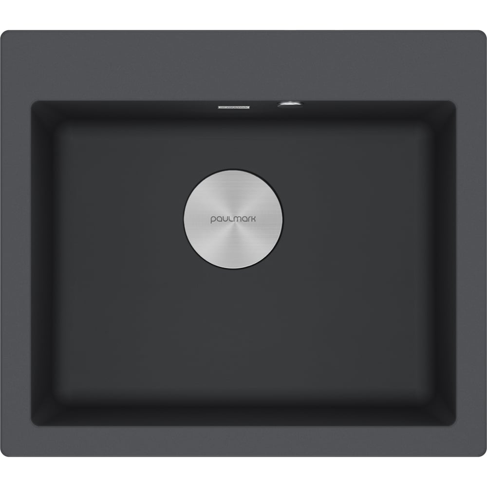 Изображение товара Мойка Paulmark KANTE 60 из искусственного гранита антрацит врезная 600x520 мм