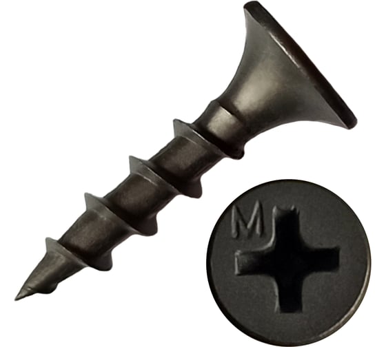 Изображение товара Саморез Daxmer ГКЛ по дереву усиленный 3,5х19 короб 1 кг 00000335582