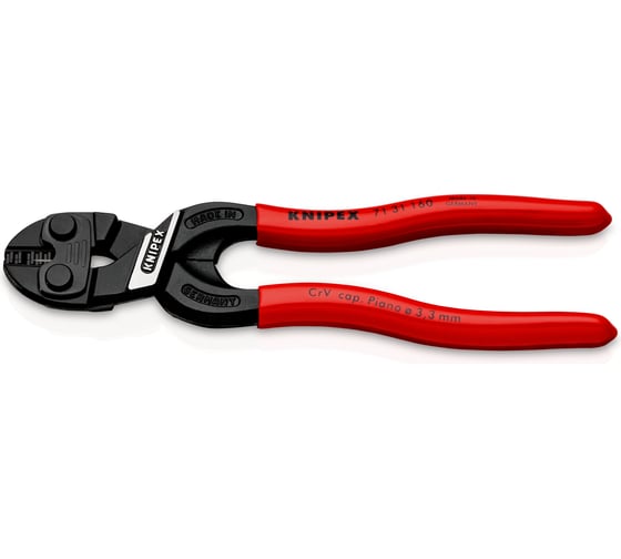 Изображение товара Болторез Knipex, CoBolt S, компактный, 160 мм, 1К ручки, KN-7131160SB