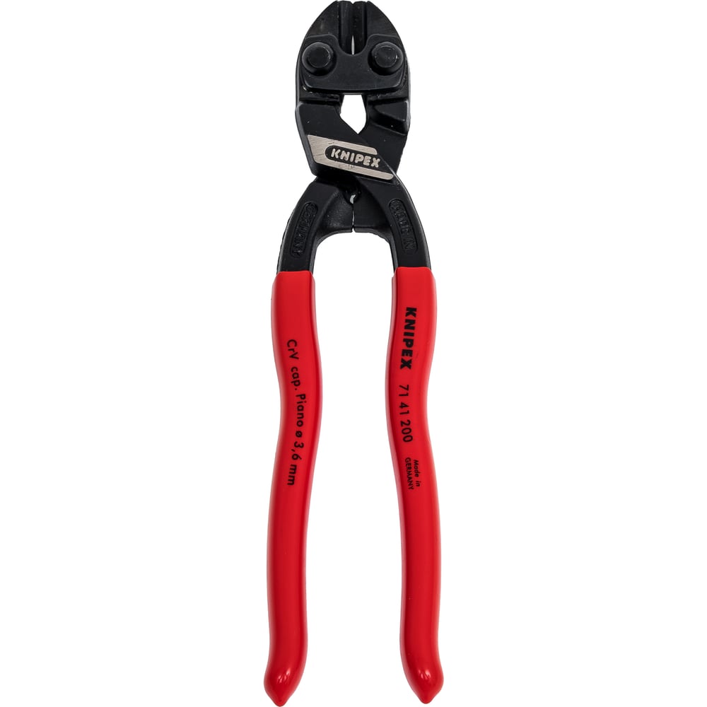 Изображение товара Болторез Knipex, CoBolt, компактный, голова 20 градусов, 200 мм, черный, 1К ручки, KN-7141200SB