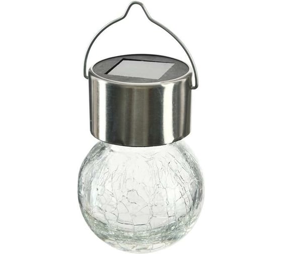 Изображение товара Садовый фонарь на солнечной батарее Luazon "Лампочка Прозрачная", 60х90 мм, 1led, стекло, тепло-белый 4592640