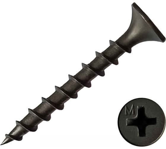 Изображение товара Саморез Daxmer ГКЛ по дереву усиленный 3,5х32 короб 1 кг 00000335564