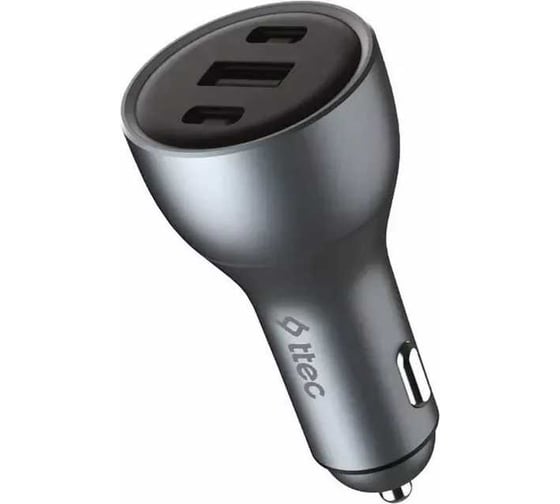Изображение товара Автомобильное зарядное устройство TTEC SmartCharger Trio PD 130W Car Fast Charger 2 USB-C + USB-A, черный 2CKP05S