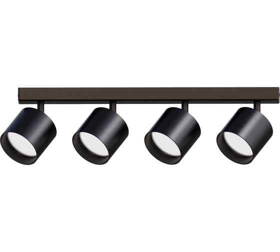 Изображение товара Светильник накладной поворотный truEnergy под лампы 4xGX53 круг чёрный алюминий 21386