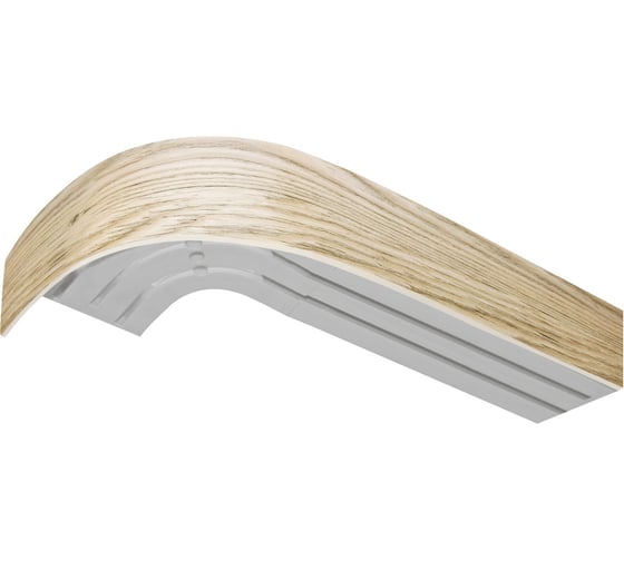 Изображение товара Трехрядный карниз Эскар Классика в сборе ясень шимо светлый 7 см, 1.6 м 742430160