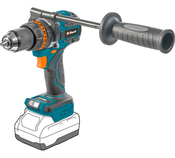 Изображение товара Дрель-шуруповерт аккумуляторная ударная BORT BAB-21X (без АКБ и ЗУ) 93414929