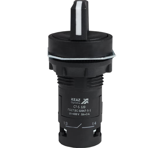 Изображение товара Переключатель 3 положения КЭАЗ OptiSignal Compact D22 C7-S-320 черный 2НО XB7ND33 -10шт 362138