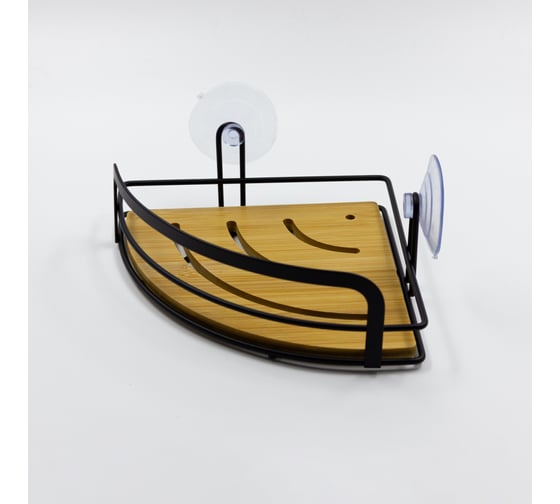 Изображение товара 1-ярусная угловая полка Joy Home бамбук 13070